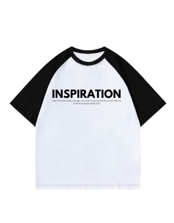 White-Black Raglan inspiration Tshirt