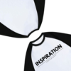 White-Black Raglan inspiration Tshirt