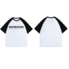 White-Black Raglan inspiration Tshirt