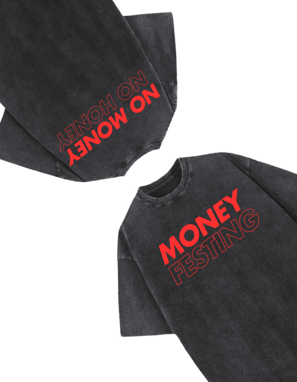 MONEY FESTING DESIGNED OVERSIZED T-SHIRT
