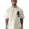 Beige oversized streetwear Tee