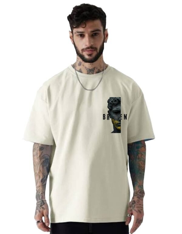 Beige oversized streetwear Tee